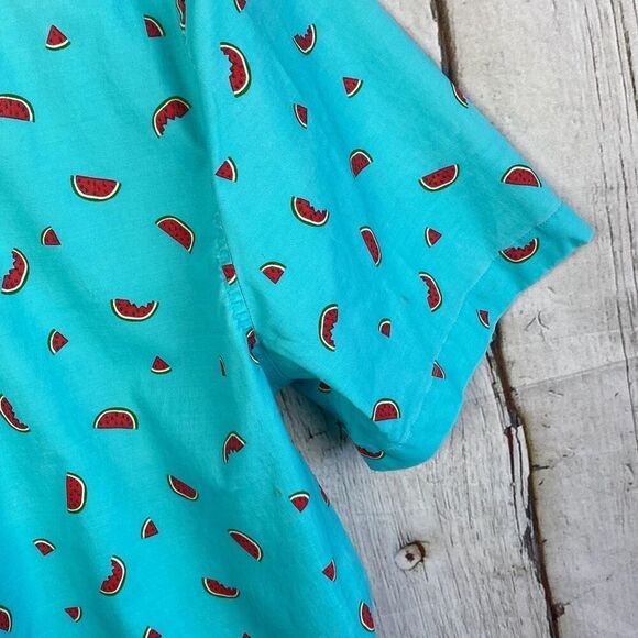 Chubbies Watermelon Print Button Front Stretch Pocket Shirt Size Large Summer - Picture 8 of 10